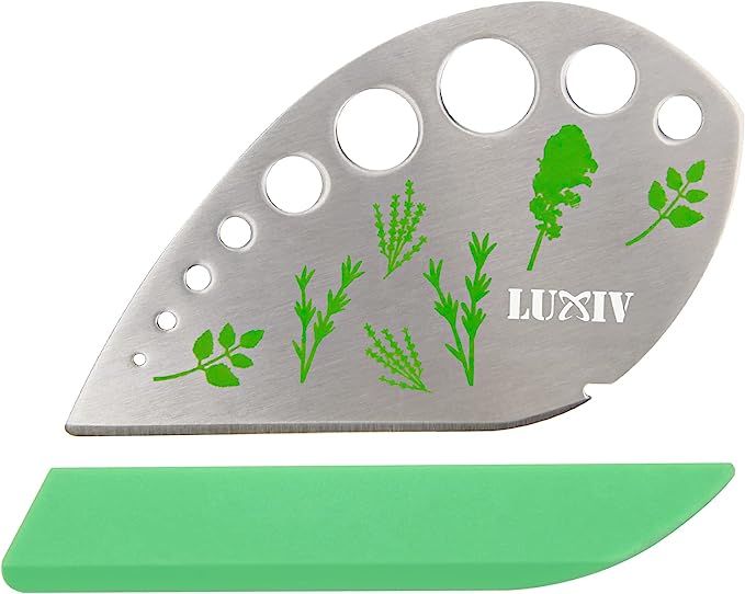 Herb Stripper 9 holes, Luxiv Stainless Steel Kitchen Herb Leaf Stripping Tool LooseLeaf Kale Razo... | Amazon (US)