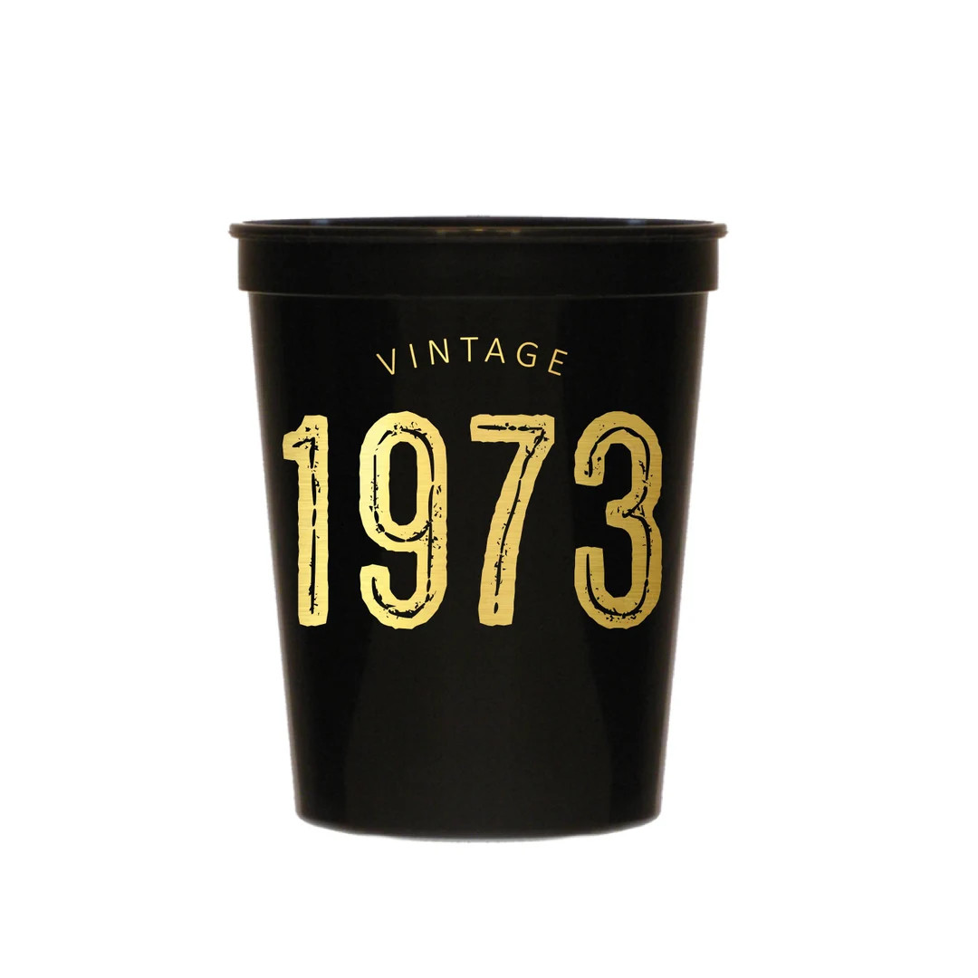 50th Birthday Cups, 50th Birthday Party Cups, Vintage 1973, 50th Birthday Decorations-- Sold in S... | Etsy (US)