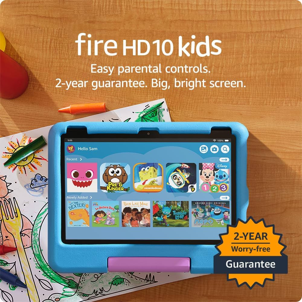Amazon Fire HD 10 Kids tablet (newest model) ages 3-7 | Bright 10.1" HD screen with included ad-f... | Amazon (US)