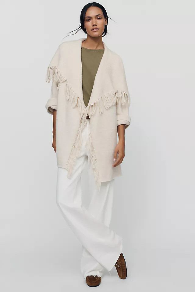 Mariel Longline Fringe Cardigan | Anthropologie (US)