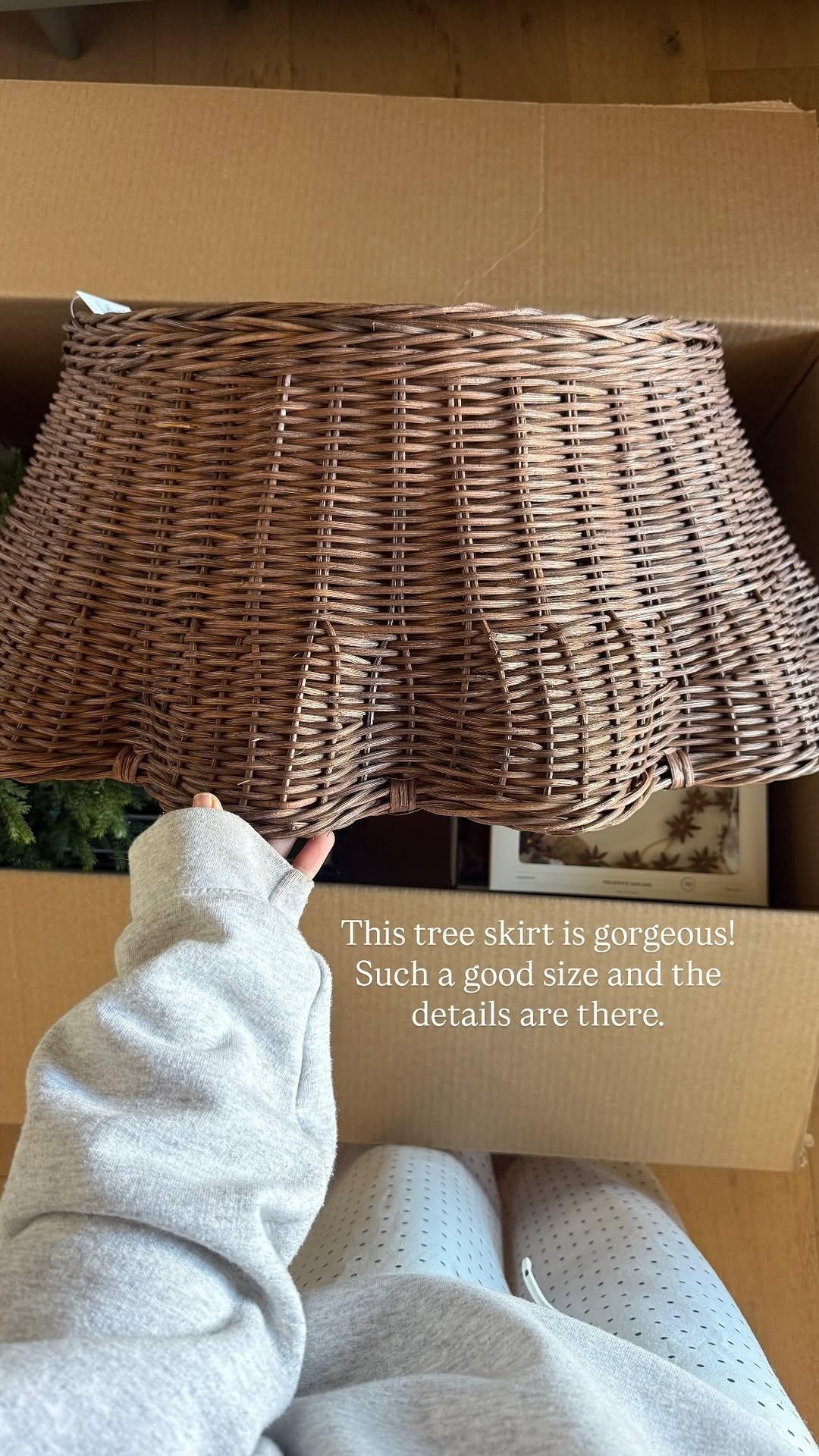 It was cute online, but GORGEOUS in person. It's a really good size for a tree skirt!  

 #LTKSeasonal #LTKHome