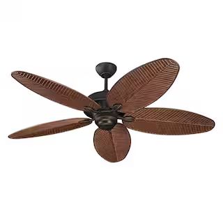 Generation Lighting Cruise 52 in. Indoor/Outdoor Roman Bronze Ceiling Fan with American Walnut Pa... | The Home Depot