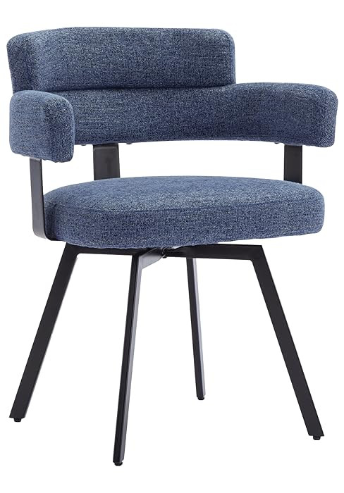 Counter Height Bar Stools with Full Back-Swivel Bar Chairs Modern Barstools Set of 2 with Linen P... | Amazon (US)