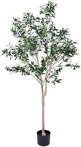 Veryhome Artificial Olive Tree 6ft Tall Faux Plants Indoor, Realistic Fake Plants for Living Room... | Amazon (US)