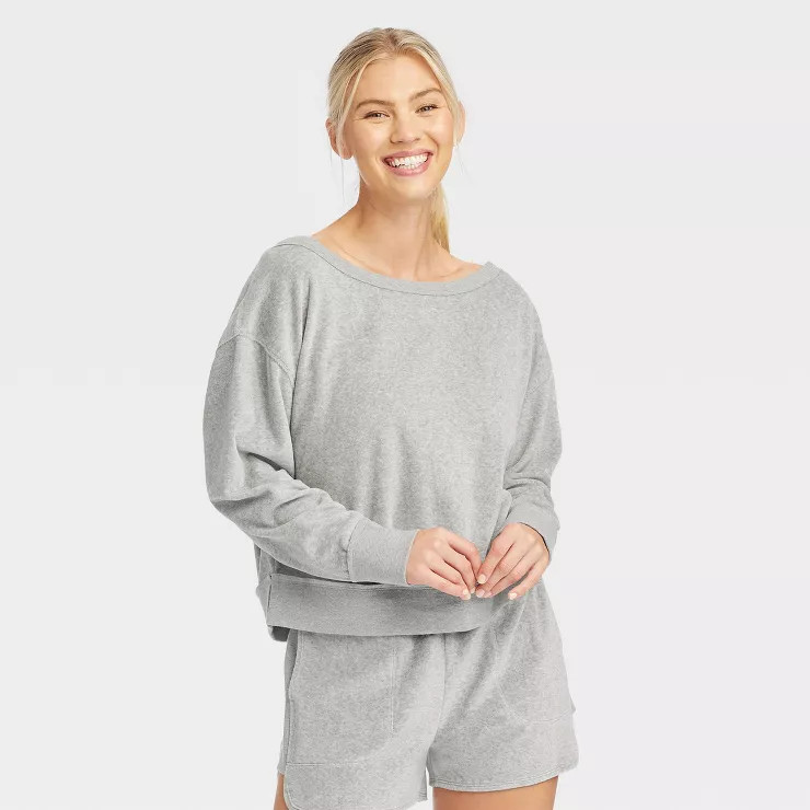 Women's Velour Sweatshirt - JoyLab™ | Target
