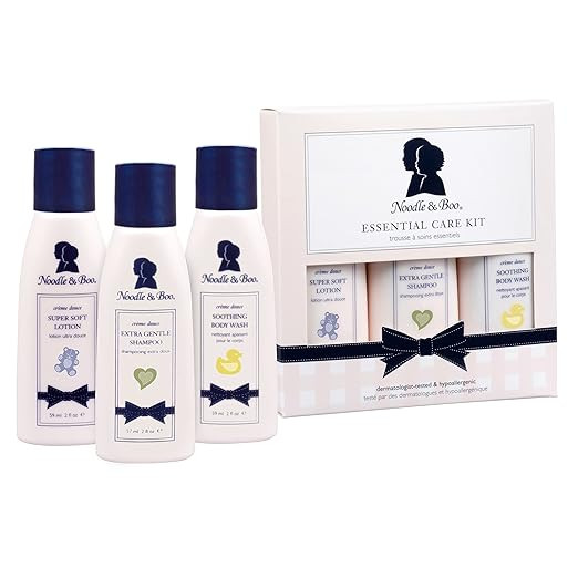 Noodle & Boo Essential Care 3 Piece Kit Super Soft Baby Lotion, Extra Gentle Shampoo and Soothing... | Amazon (US)