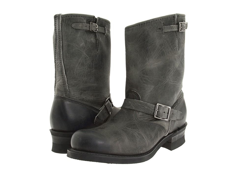 Frye - Engineer 12R (Charcoal Old Town Leather) Men's Pull-on Boots | Zappos
