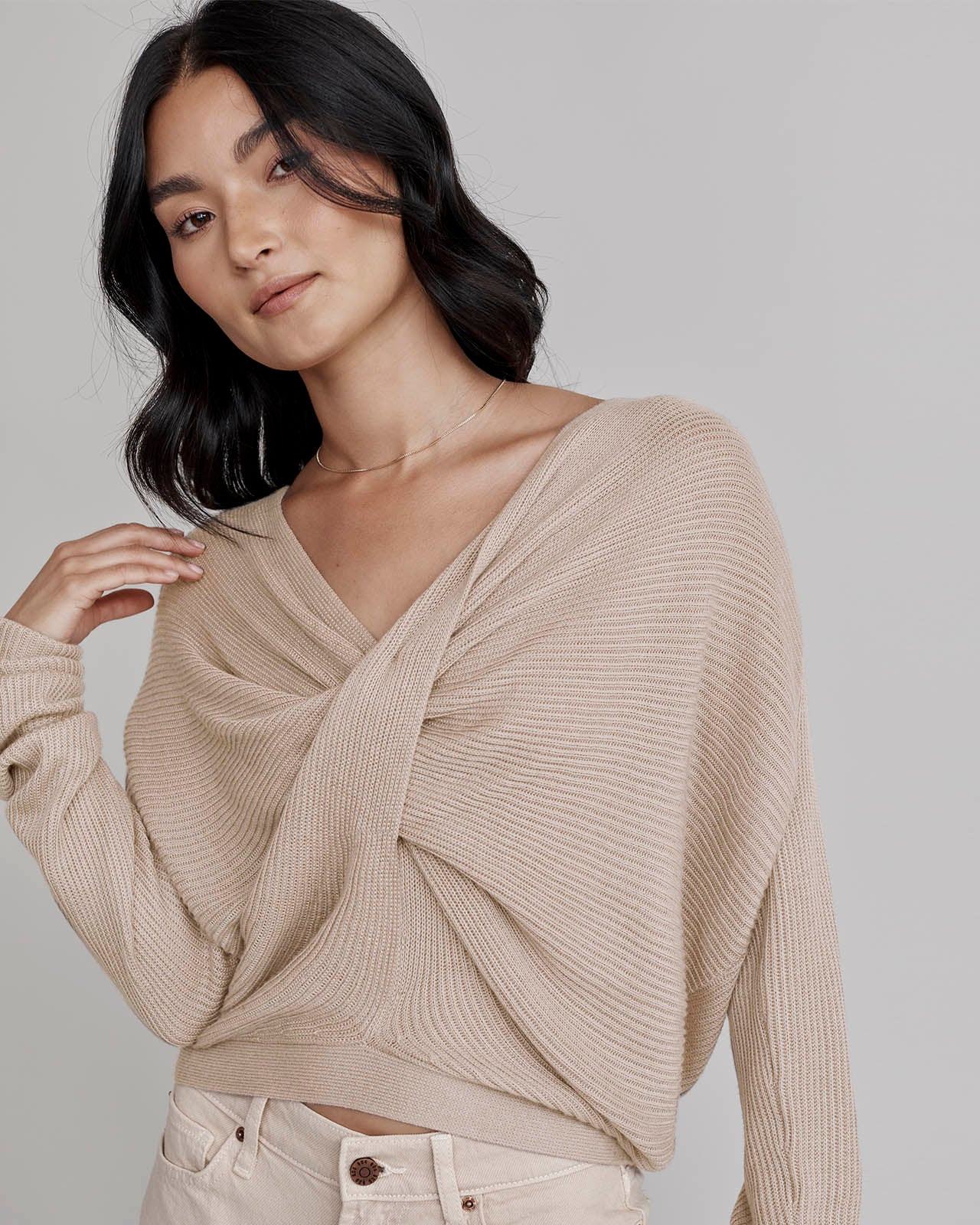 Loopknit LYR Surplice Sweater | Splendid