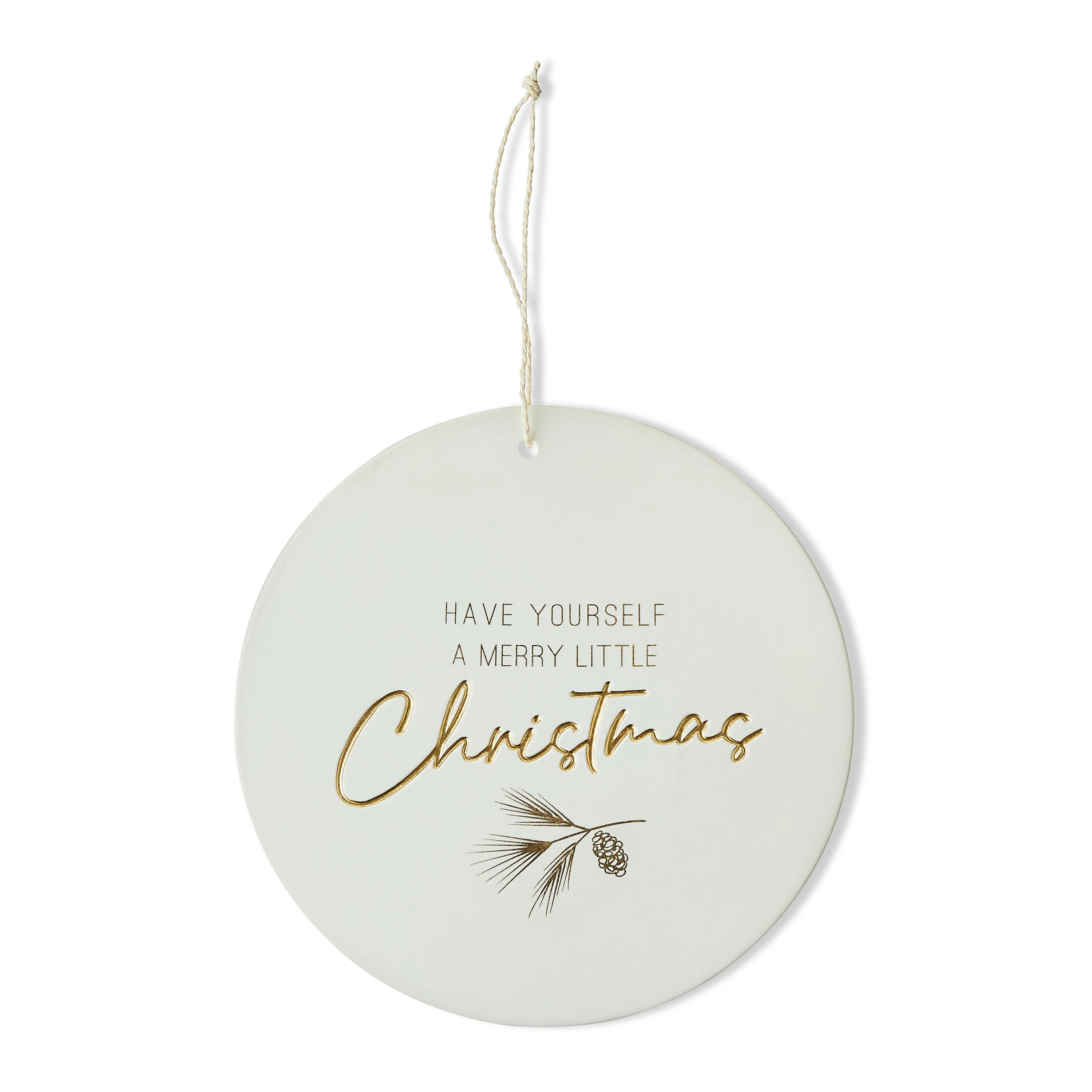 My Texas House Round White Merry Christmas Sign, 10 in | Walmart (US)