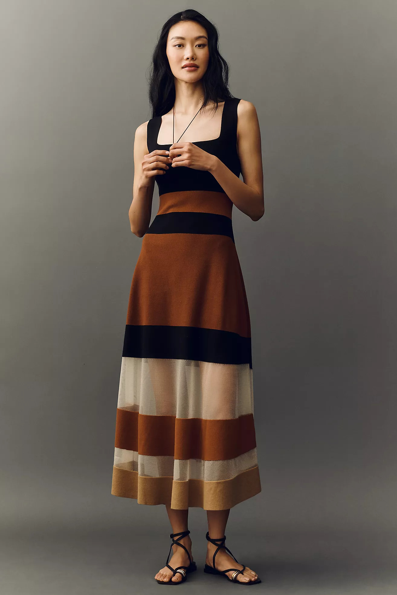 Maeve Sleeveless Blocked Sweater Dress | Anthropologie (US)