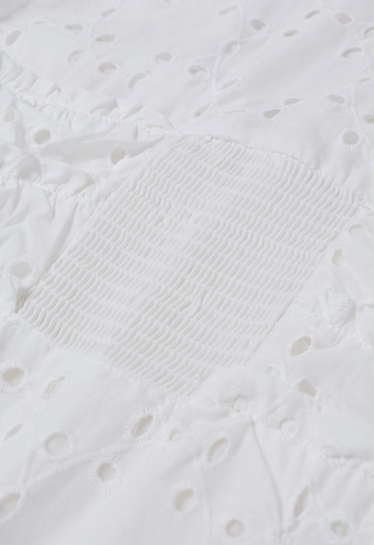 Island Breeze Eyelet V-Neck Dolly Dress | Chicwish