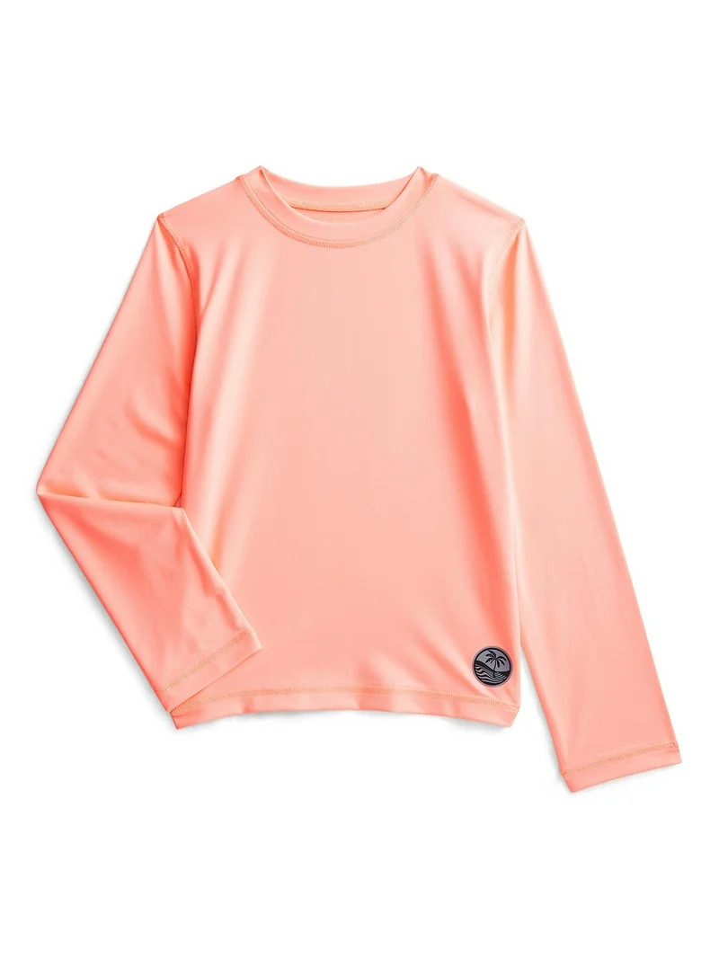 Wonder Nation Boys Rash Guard with Long Sleeves, Sizes 4-18 & Husky | Walmart (US)