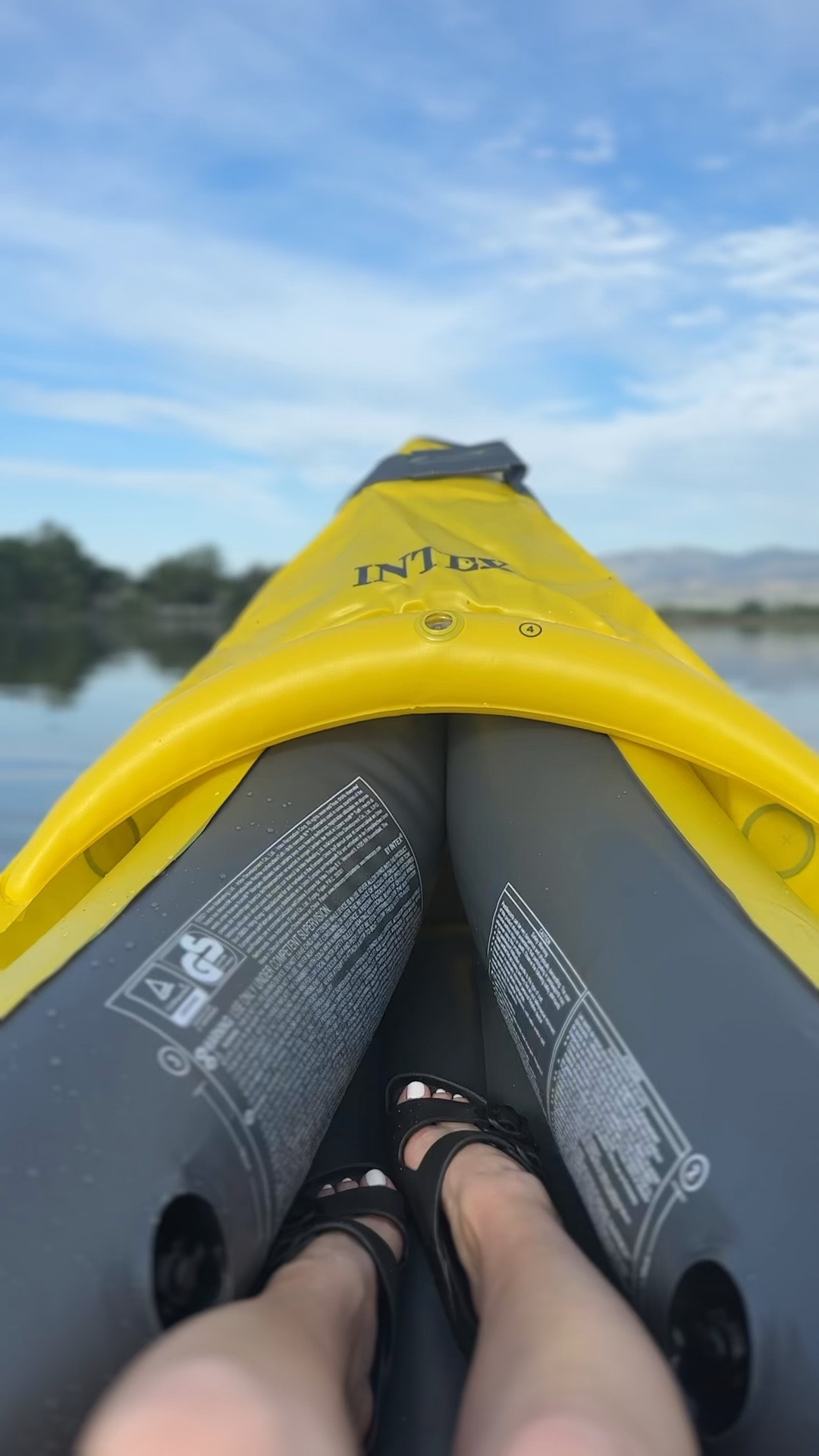 Took the kayak out for a spin this morning 🚣🏻‍♀️ it was easy to inflate and worked great on the lake! 

#LTKFitness #LTKswim #LTKunder100