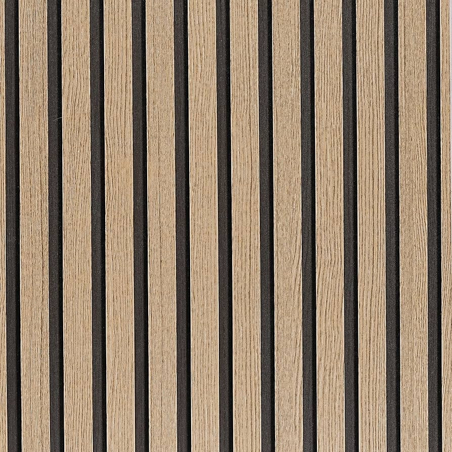Brown Wood Slat Peel and Stick Wallpaper - 17.5"x100" Textured Faux Wood Self-Adhesive, Waterproo... | Amazon (US)