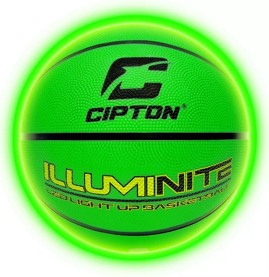 Cipton Light-Up LED Indoor/Outdoor Rubber Basketball - Green | DICK'S Sporting Goods