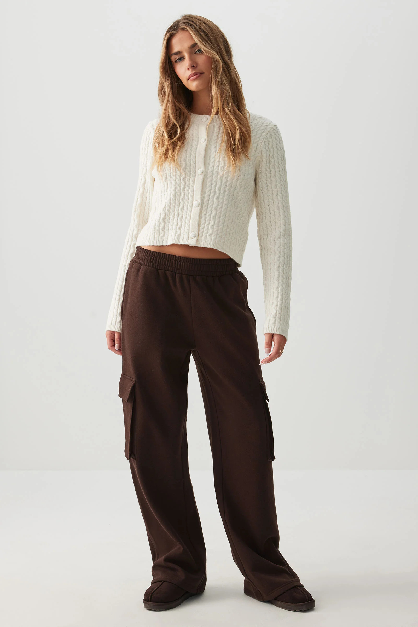Wide Leg Cargo Sweatpants | Ardene