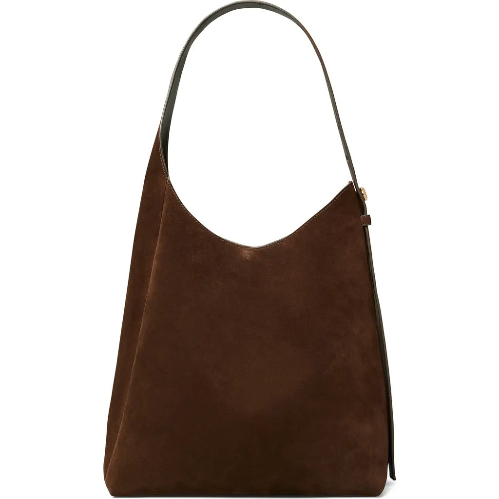 Tory Burch Suede Hobo Bag in Dark Cocoa at Nordstrom | Nordstrom