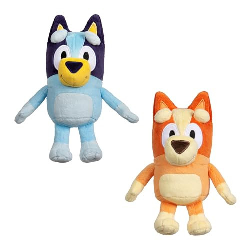 Bluey Bingo Plush Toys Bundle – Exclusive 2-Pack Soft Toys, Deluxe Fabric, Embroidered Detail, Plush Characters for Show Time or Story Time | Amazon (US)