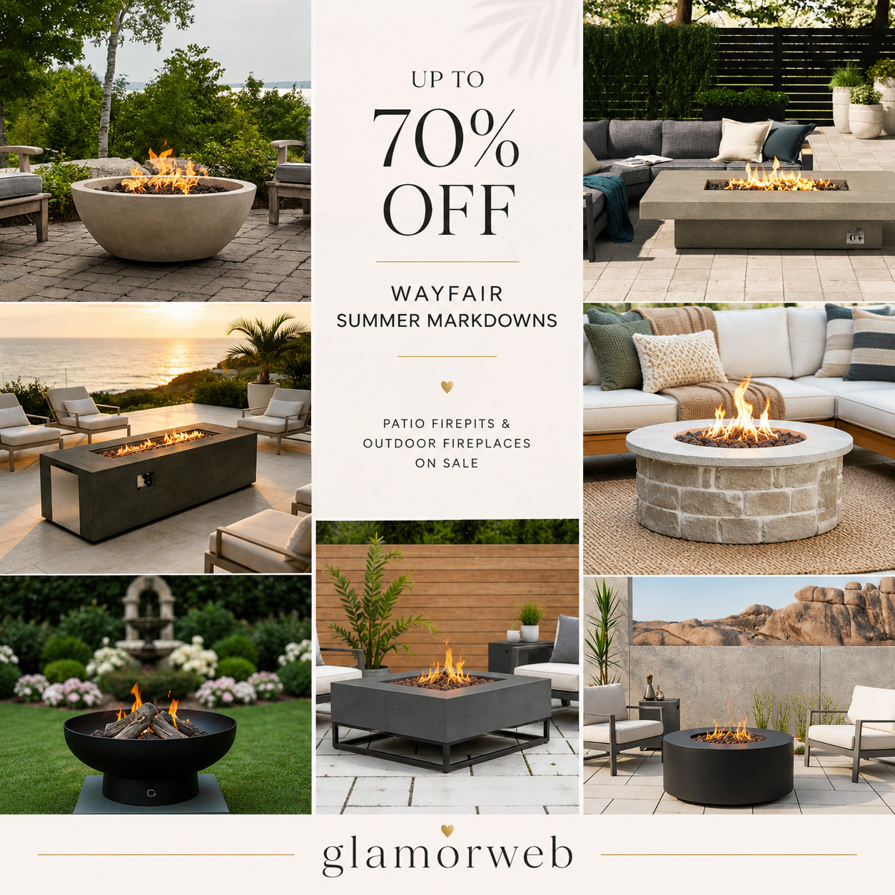 If you’re planning a backyard refresh, definitely peek at these 👀🔥 Wayfair is up to 70% OFF with summer markdowns, and there are so many cute patio fire pits, outdoor fireplaces, fire pit tables, and outdoor decor to choose from. Such a simple way to make the patio feel cozy and elevated without doing a full makeover. 🤎✨

#WayfairSale #WayfairDeals #WayfairOutdoor #WayfairFinds #WayfairSummerSale #SummerMarkdowns #PatioSale #OutdoorSale #FirePit #PatioFirePit #OutdoorFireplace #FirePitTable #PatioDecor #OutdoorDecor #OutdoorLiving #BackyardMakeover #BackyardDecor #PatioInspiration #OutdoorEntertaining #LTKHome #LTKDeals #LTKFinds 

 #LTKSeasonal #LTKHome #LTKSaleAlert