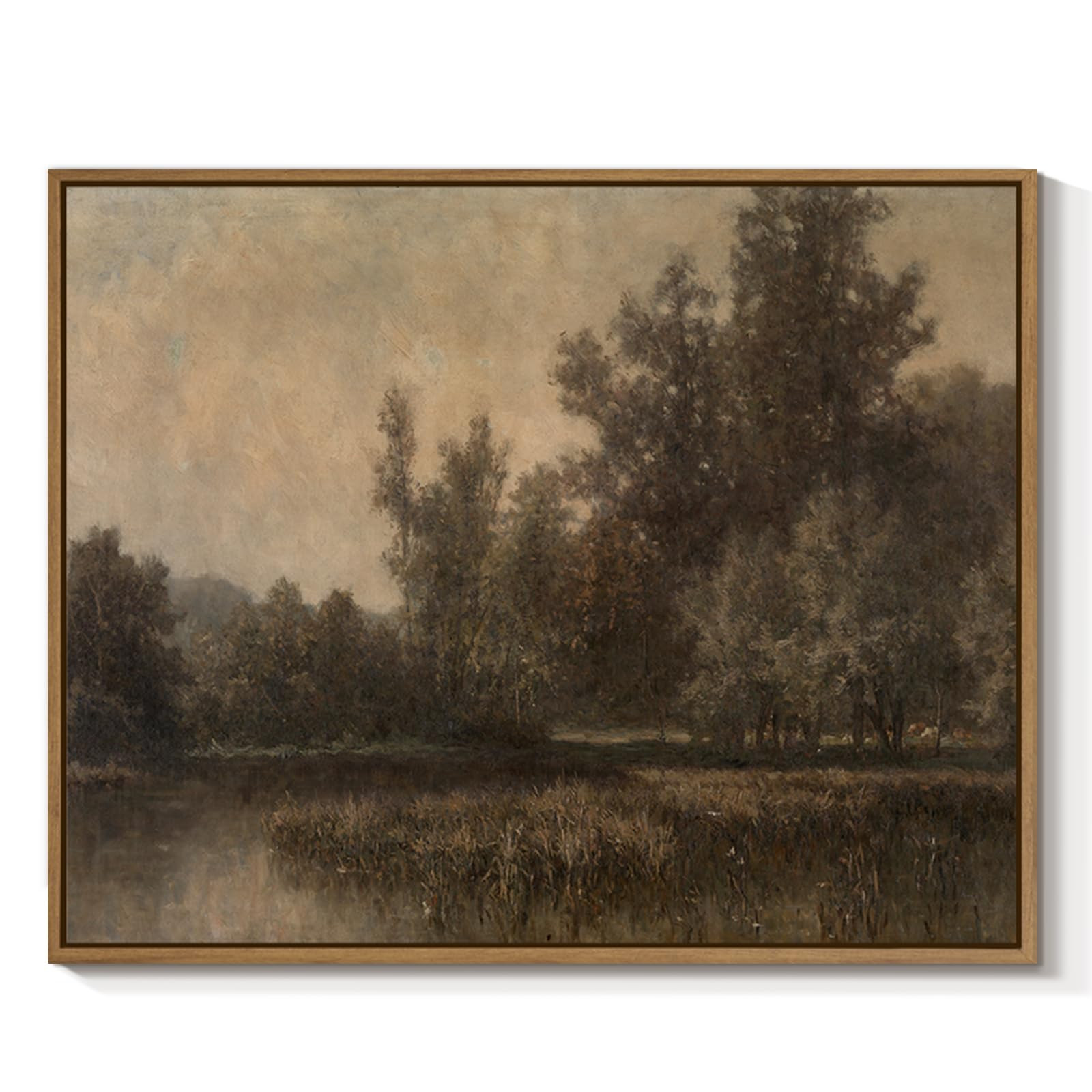 Vintage Landscape Art Prints Forest Lake Scenery Wall Art Moody Swamp Pictures Wall Decor Nature ... | Amazon (US)