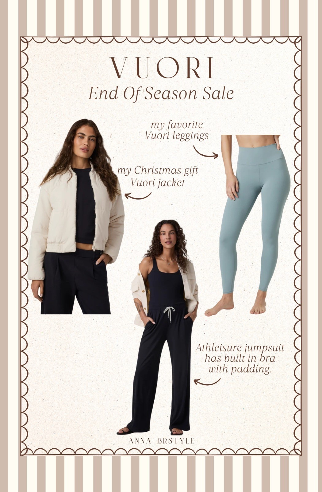 Vuori End Of Season Sale, Vuori jacket, Vuori athleisure jumpsuit, Vuori leggings, annabrstyle. 

#LTKOver40 #LTKSaleAlert #LTKActive