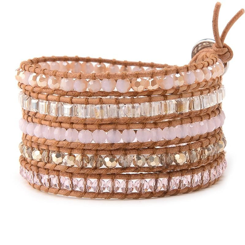 Mixed Blush Crystals on Natural | Victoria Emerson