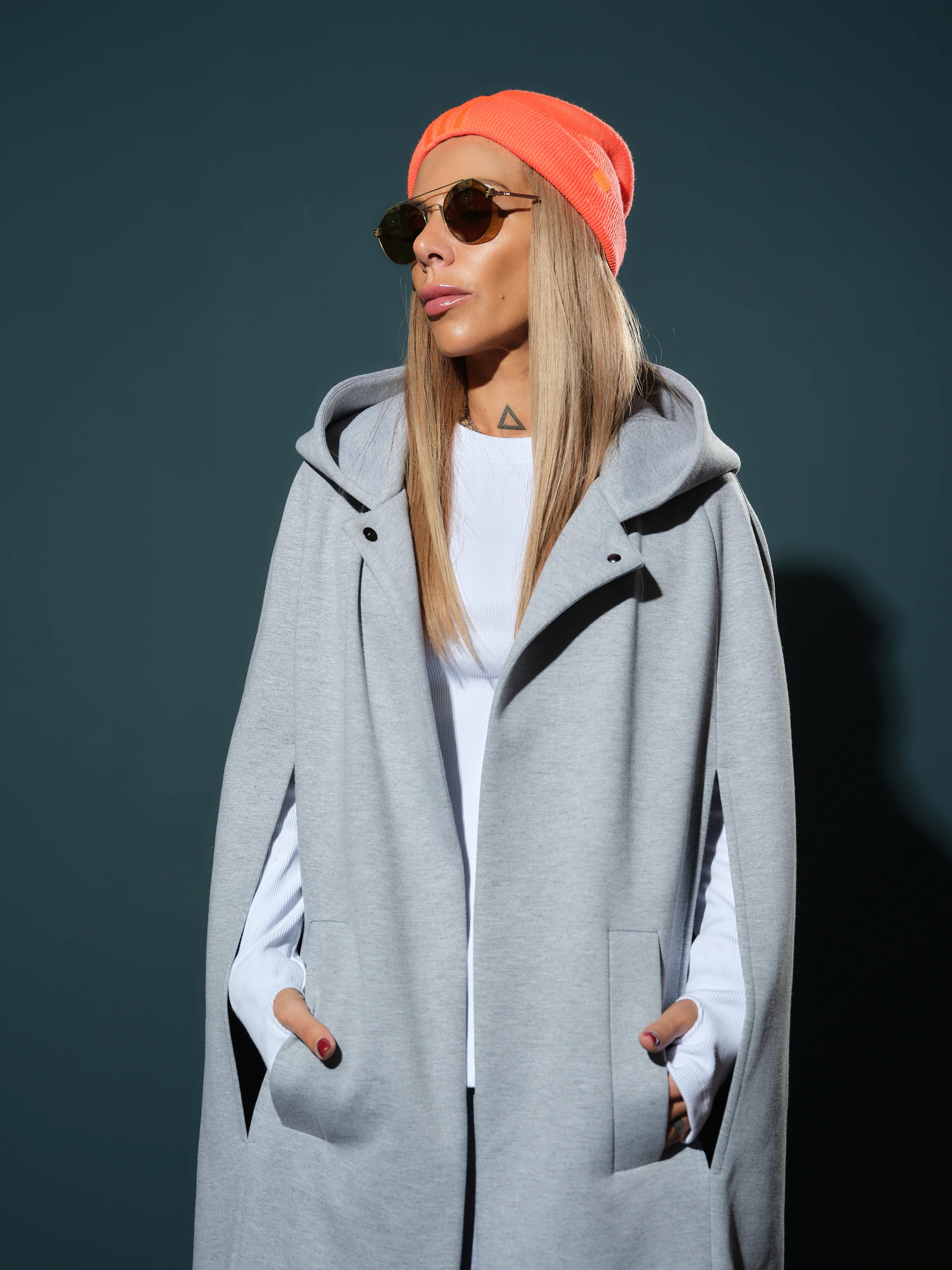 Grey Oversized Sleeveless Coat | Clothes by Locker Room