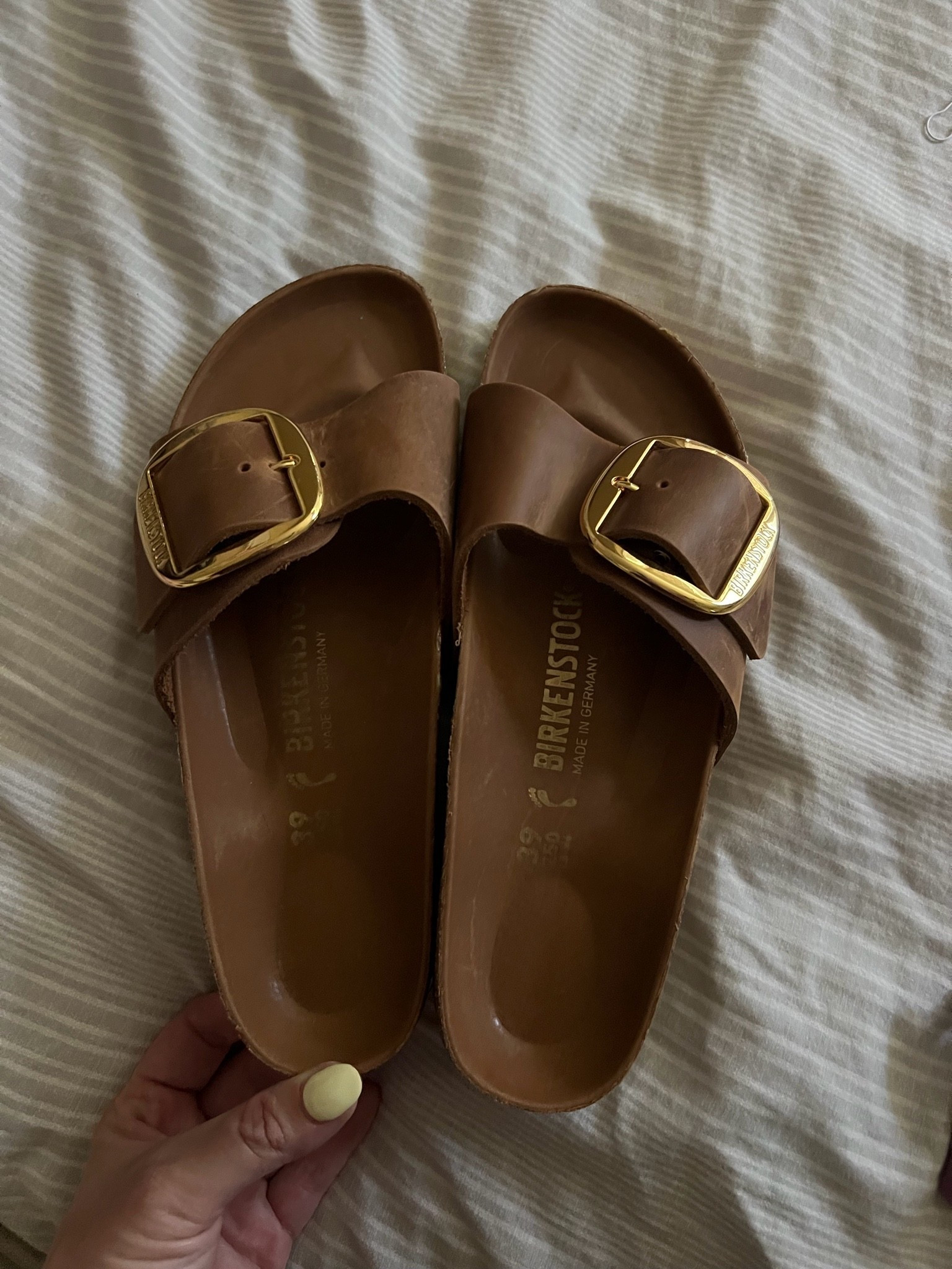 My new favorites! Wearing them every single day. Birkenstock Women's Madrid Oiled Leather Big Buckle Hardware Slide Sandals - my summer staple sandals.

#LTKgrwm #LTKootd #LTKSeasonal