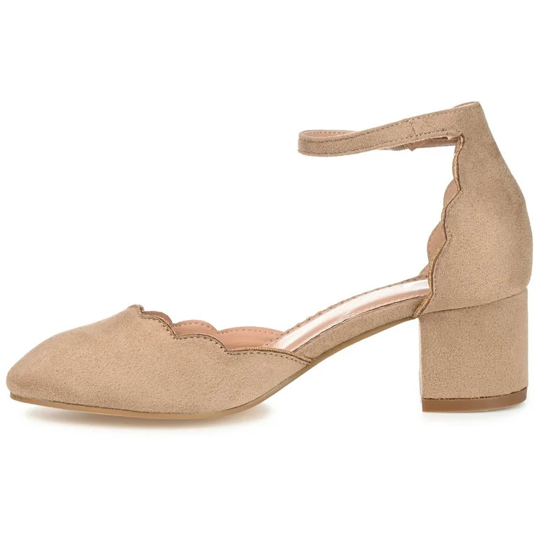 Journee Womens Edna Round Toe Low Block Heel Pumps, Widths Available | Walmart (US)
