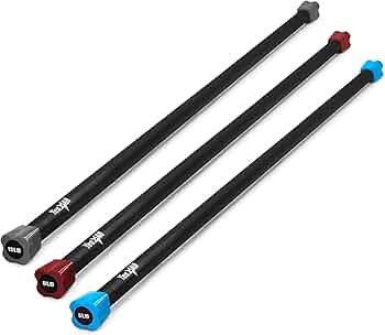 Yes4All Total Body Workout Weighted Bar, Resistance Band Bar, Weighted Bar Racks, Body Exercise B... | Amazon (US)