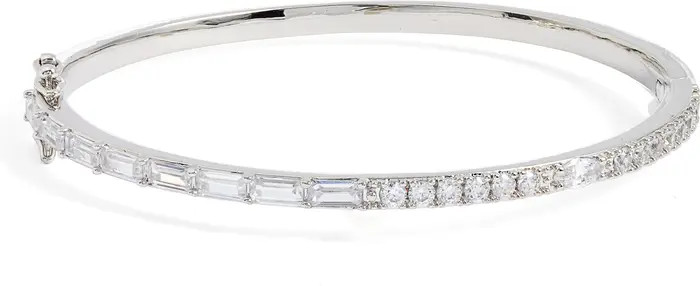 Nordstrom Cubic Zirconia Hinged Bangle Bracelet | Nordstrom | Nordstrom