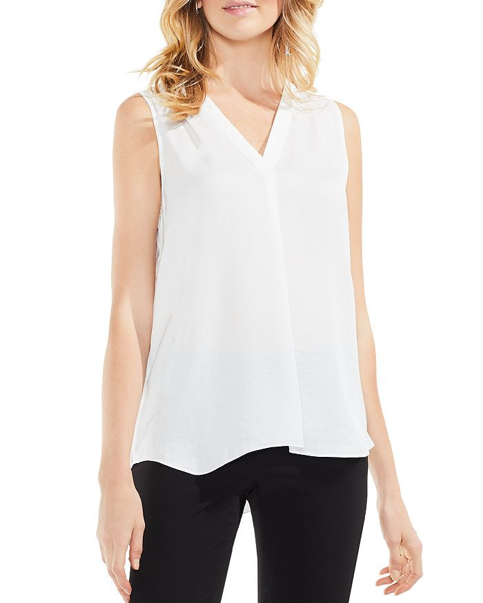 VINCE CAMUTO Shirred High/Low Tank Women - Bloomingdale's | Bloomingdale's (US)
