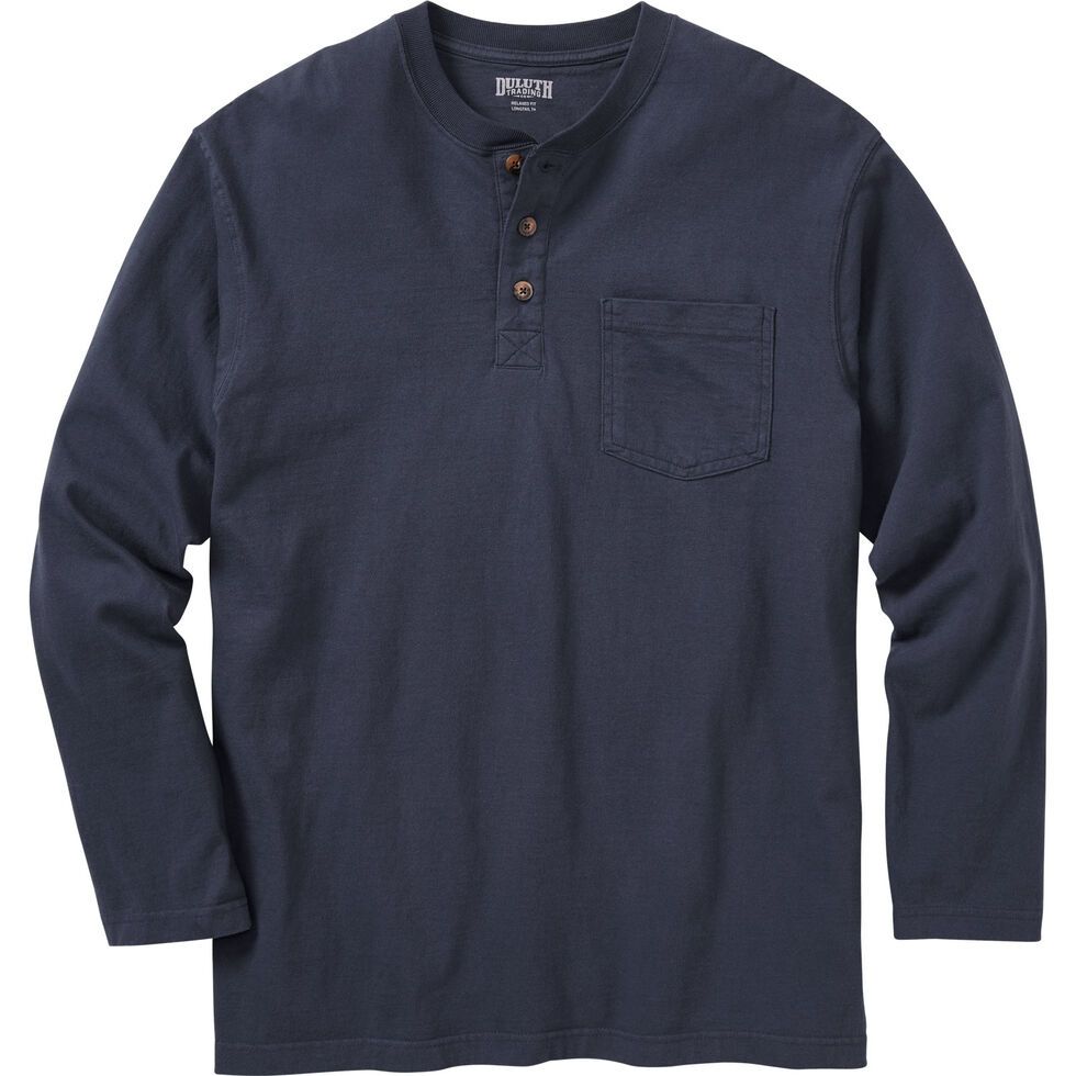 Men's Longtail T Relaxed Fit LS Henley T-Shirt | Duluth Trading Company