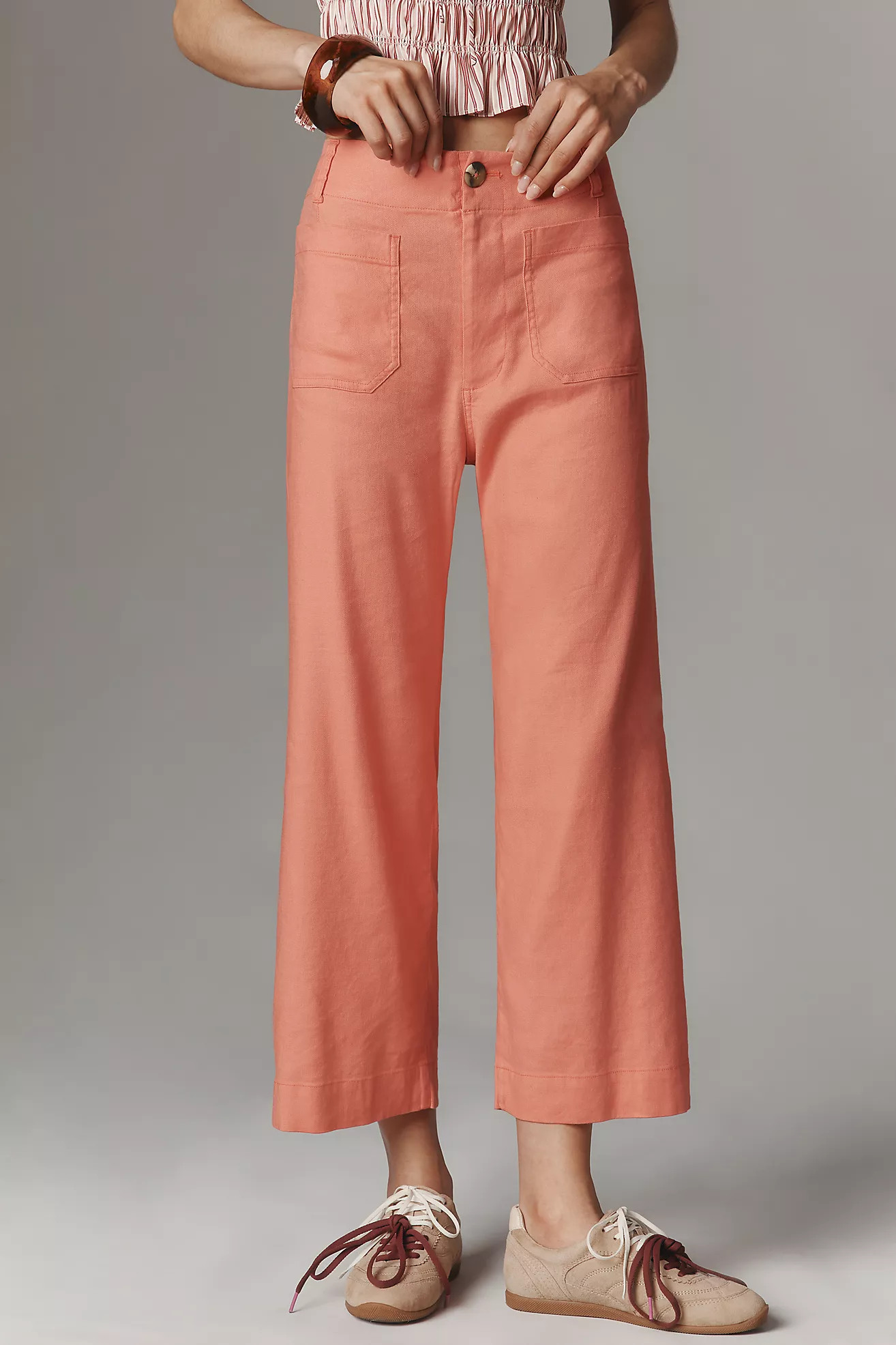 Colette European Linen Stretch Wide Leg Pants | Anthropologie (US)