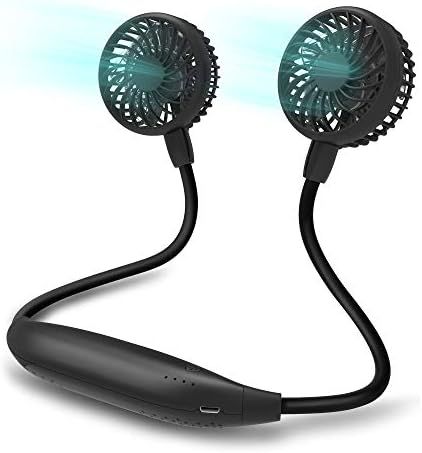 Portable Neck Fan, 2600mAh Battery Operated Sport Fan Ultra Quiet Hands Free USB Fan with 6 Speed... | Amazon (US)