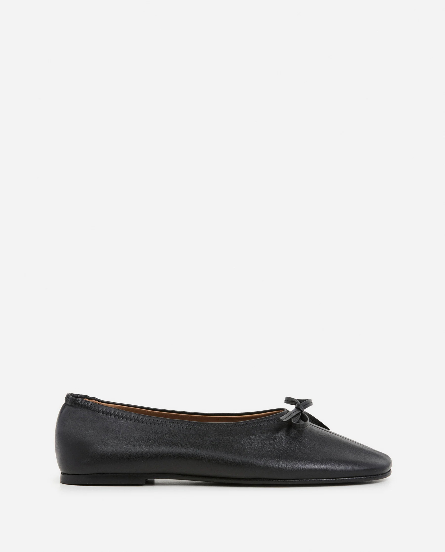 Blaise Leather Black Flat | Flattered