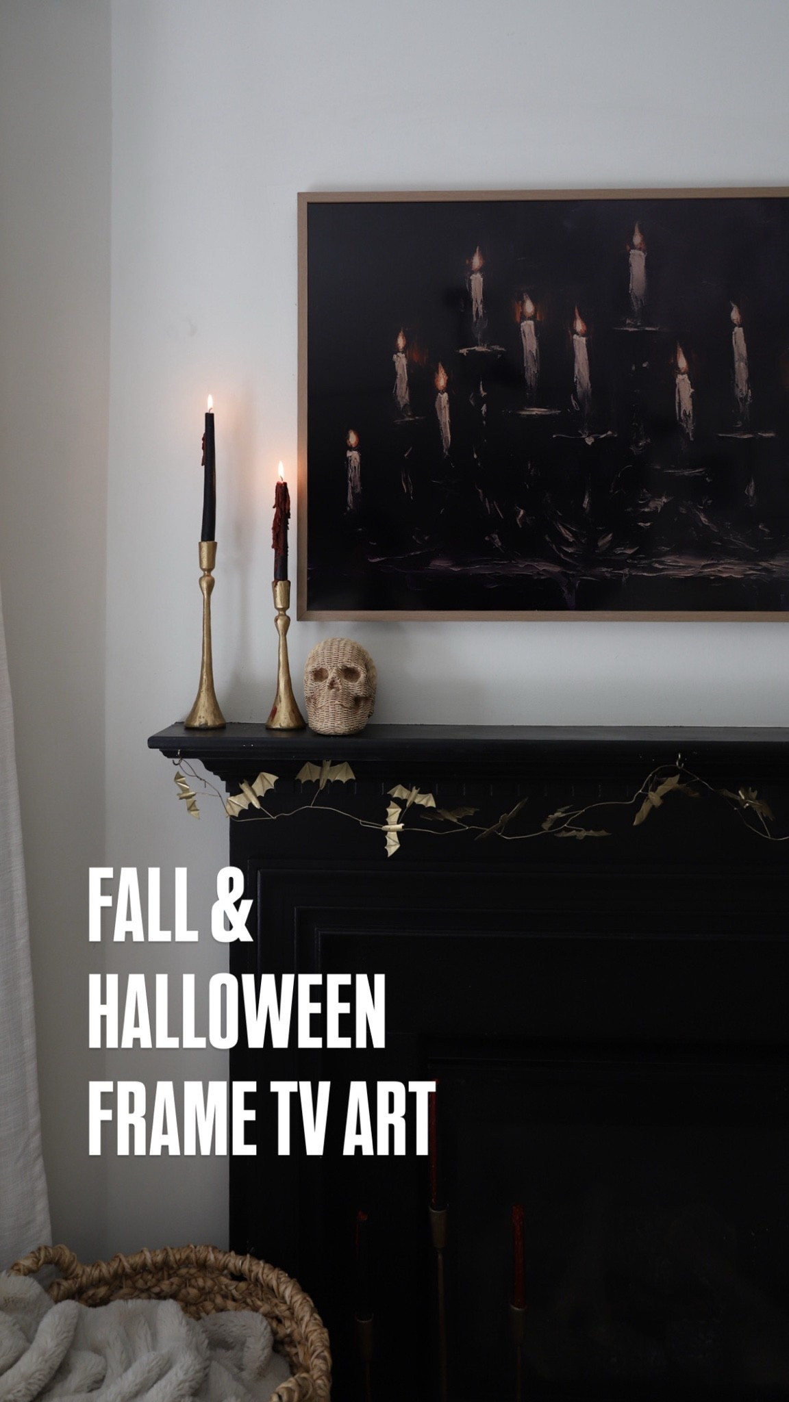 Beautiful fall and Halloween frame tv art from @Etsy