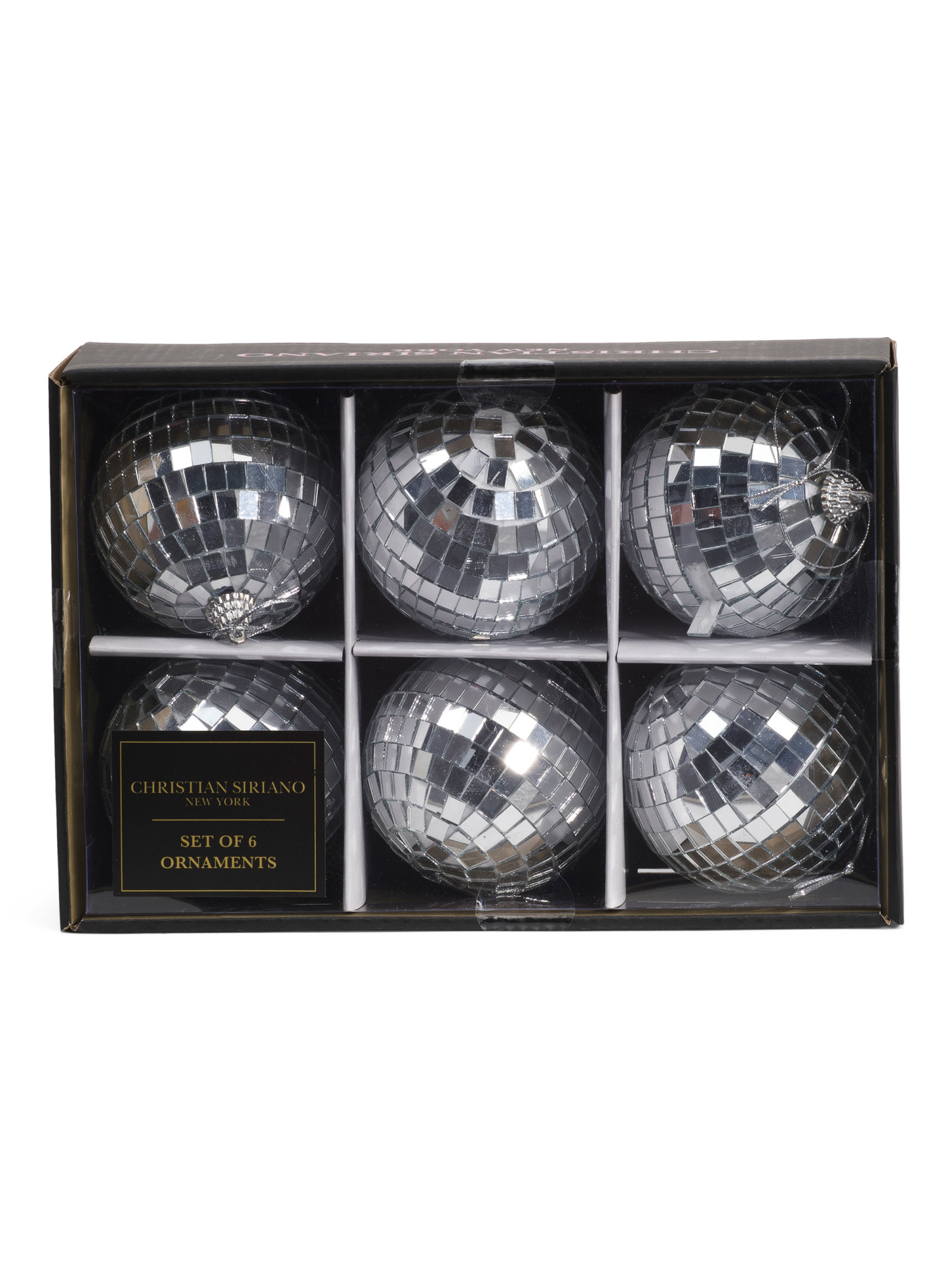 Set Of 6 Disco Ball Christmas Ornaments | TJ Maxx