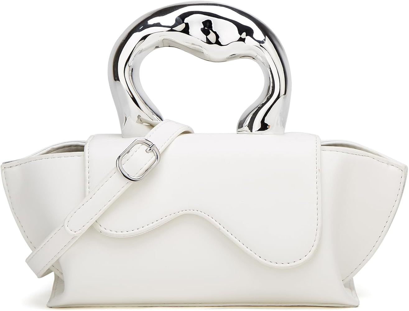 Small Silver Bag Crossbody Bags Satchels Y2K Evening Bags Handbag for Women Hobo Bags Shoulder Ba... | Amazon (US)