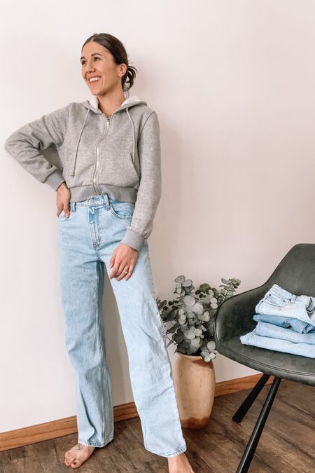 Abercrombie and Fitch denim sale 25% off denim + extra 15% off with code DENIMAF in cart!

Ultra high rise relaxed jeans, fit tts
Abercrombie style 

Amazon fashion cropped hoodie
A&F jeans  

#LTKsalealert #LTKFind #LTKunder100
