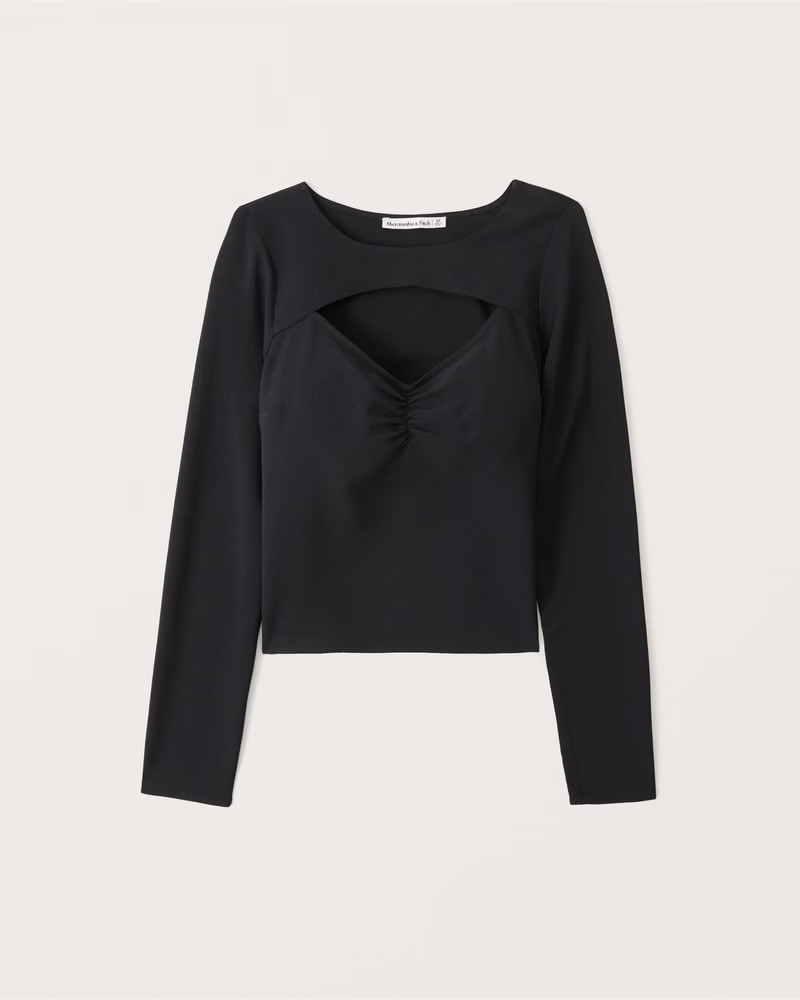 Women's Long-Sleeve Cutout Top | Women's Tops | Abercrombie.com | Abercrombie & Fitch (US)