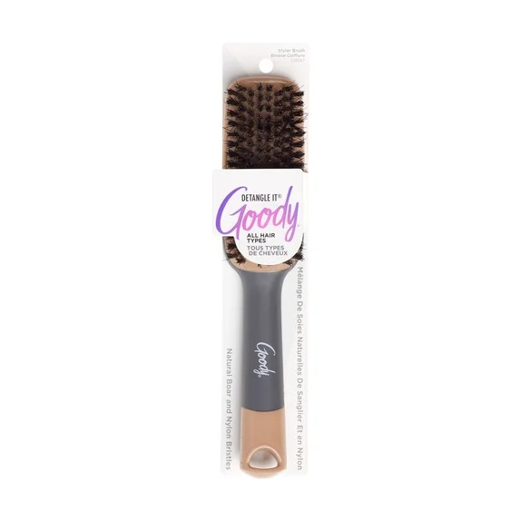 Goody Detangle It Detangler Brush, Shine Boosting Soft Boar Bristles, All Hair Types, 1 Ct | Walmart (US)