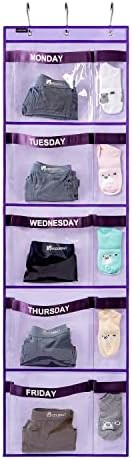 Weekly Kids Clothes Organizer Day of Week School Clothing Storage Monday to Friday Hanging Closet... | Amazon (US)