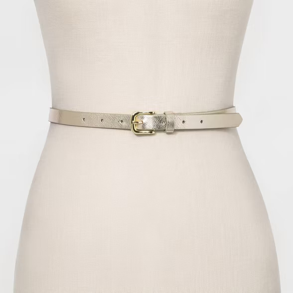 Women's 2 for 1 Belt - A New Day™ Black/Gold | Target