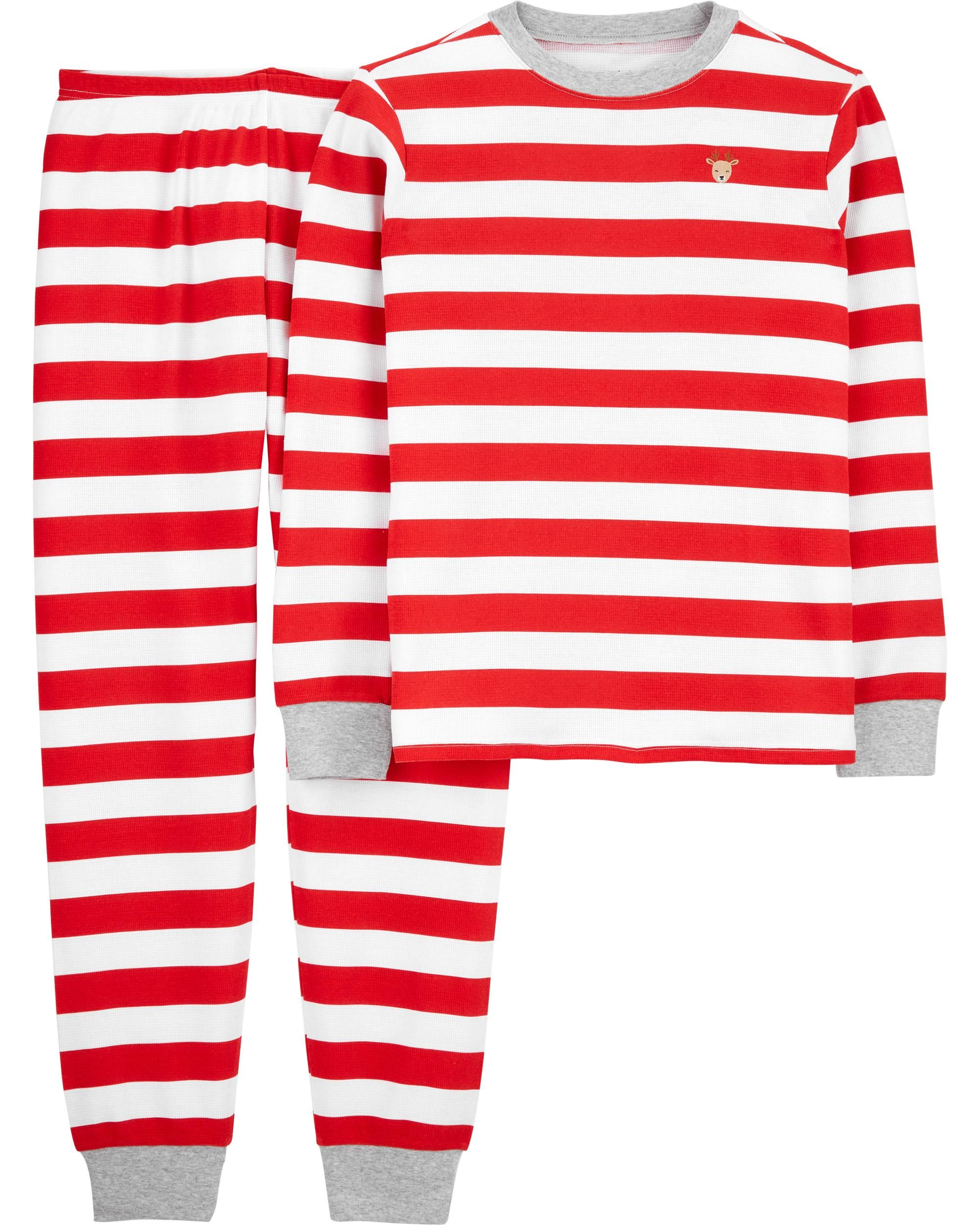 2-Piece Adult Unisex Christmas Thermal PJs | Carter's