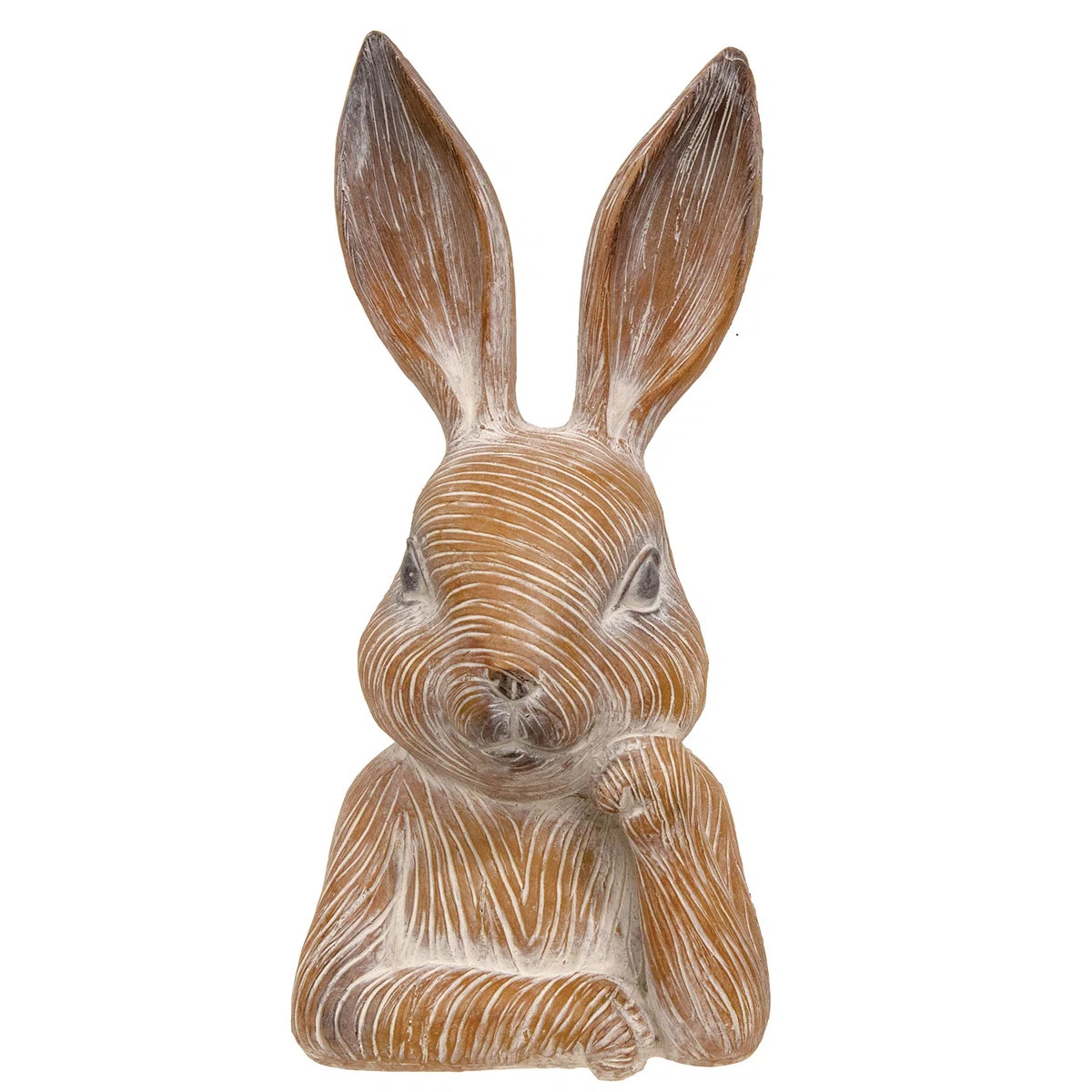 Engraved Terra Cotta Look Thinking Bunny Bust | Wayfair North America