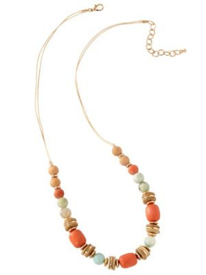 Draper's & Damon's Women's Easy Breezy Necklace, Coral Multi Pink N/A | Draper's & Damon's