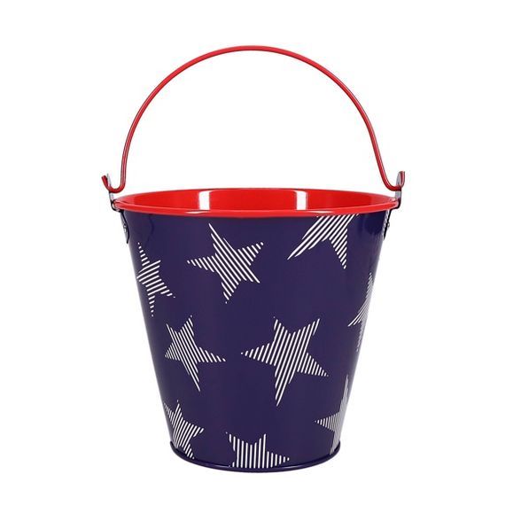 Small Tin Bucket Stars Red White Blue - Sun Squad™ | Target