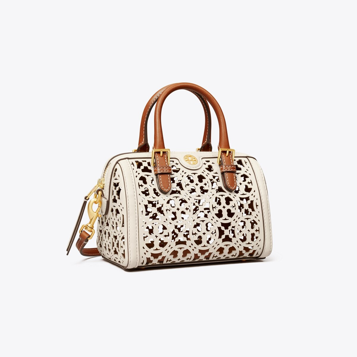 T Monogram Laser-Cut Mini Barrel | Tory Burch (US)