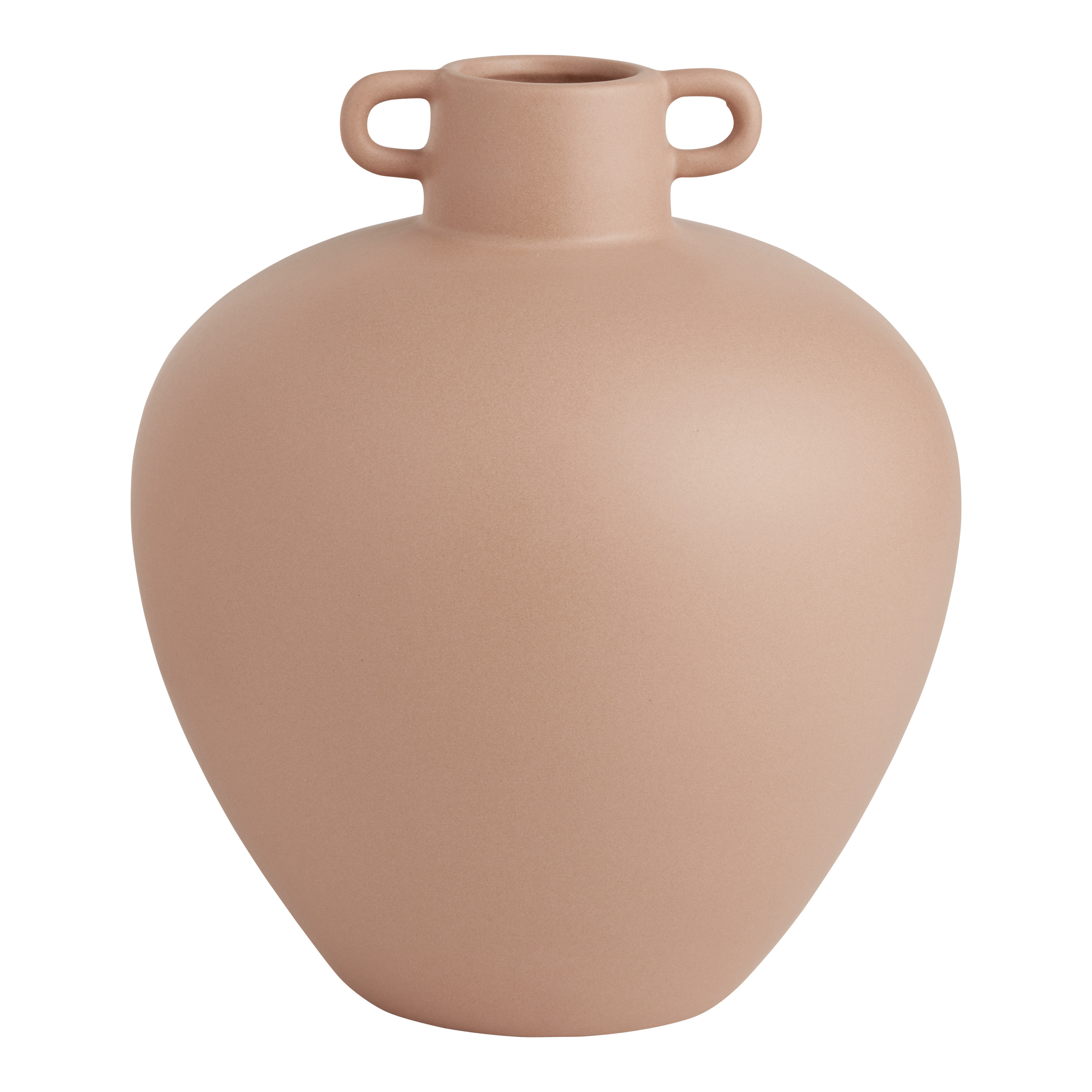 Marcy Warm Taupe Ceramic Jug Vase | World Market